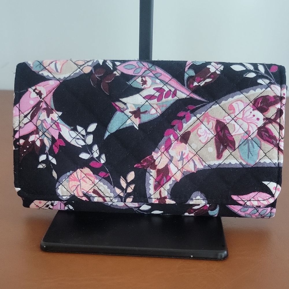 Vera Bradley Women's RFID Blocking Trifold Clutch Wallet In Botanical Paisley